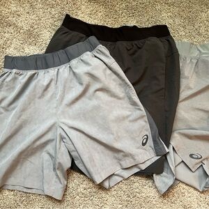 3 pairs ASICS running shorts